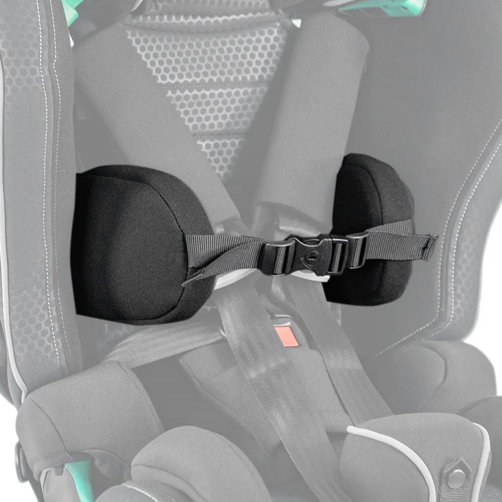 Lateral trunk support with lockable chest belt